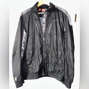PUMA Scuderia Ferrari Jacket Mens L Large Black Full Zip Long Sleeve Auto Racing